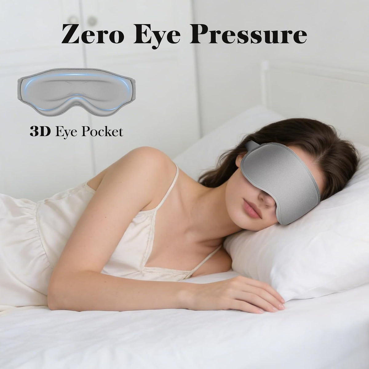 Fygrip 3D Eye Mask Sleep Mask for Men & Women, Black