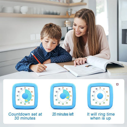 Visual Timer for Kids & Adults, 60 Minute Rainbow Countdown Timer, Time Management Tool for Classroom, Home, Kitchen, Office, School