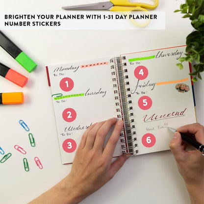 Andaz Press Colorful 7 Days of Week Stickers, Day Week Calendar Stickers for Adults Planner Day Dots Food Labels for Food Containers Date Calendar Planner Stickers Week Day Sticker Labels, 480-Pack