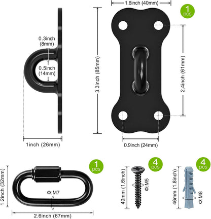 Wall Mount Dog Leash Holder, Heavy Duty Fully Welded Hook, 1 Pack | Convenient for Lead Management, Simple Installation, Sturdy Structure Suitable for Indoor, and Outdoor Use