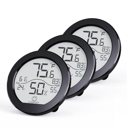 Indoor Digital Hygrometer Thermometer for Room Temperature Humidity Meter | SECRUI Thermometer Accuracy Calibration LCD Temperature Sensor with Maximum and Minimum Records,1 Pack