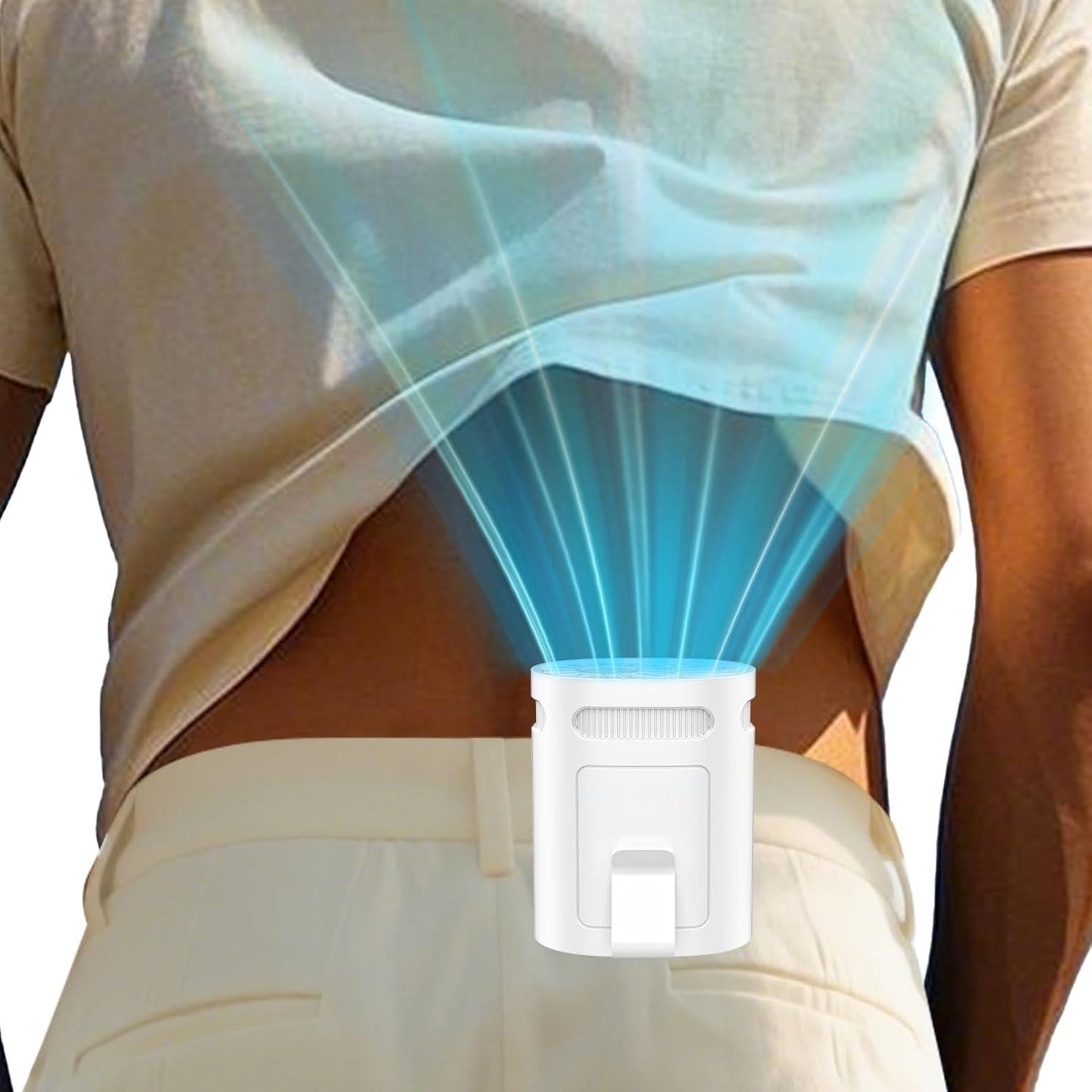 Neck Fan with Cooling Plate-24H Quiet Powerful Fans that Blow Cold Air-5 Speed&Power LED Display-USB 5500mAh Bladeless Wearable Personal AC Cooler for Women,Men,Kids,Travel,Outside,Indoor White