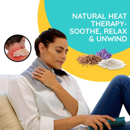 Microwavable Heating Pad Solutions Buddy - Moist and Large Heating Pad for Joints and Muscles Relief - Microwave Hot Pack Heat Pad for Cramps - Calming Chilled or Heated Pad Therapy - 1 Pack