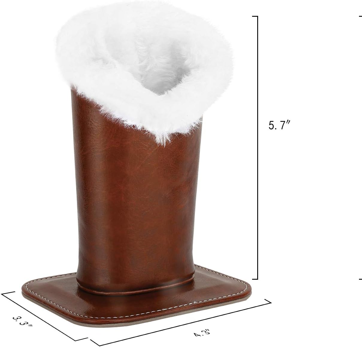 MoKo Eyeglasses Holder, Modern Velvet Plush Lined PU Leather Household Magnetic Holder Protective