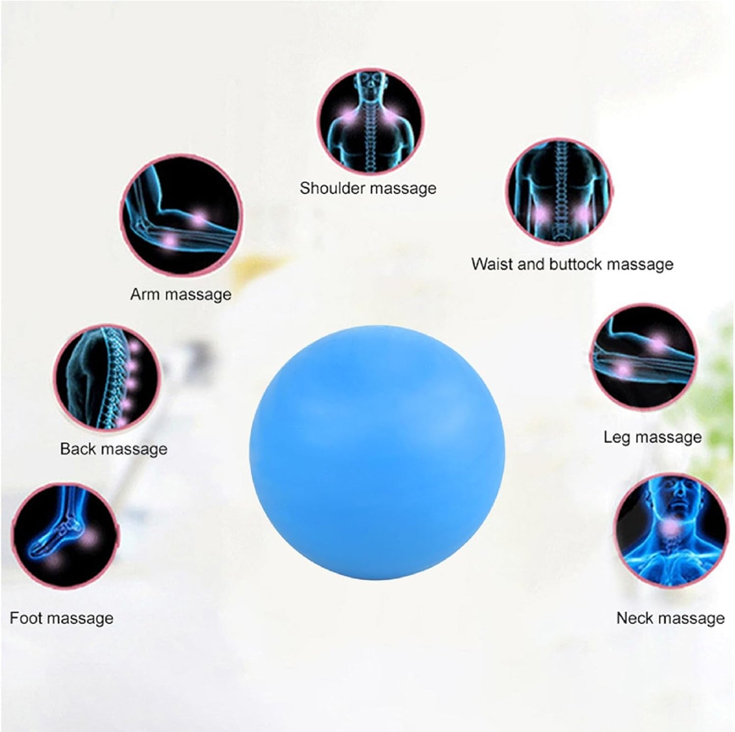 WOVTE Massage Lacrosse Ball Therapy for Sore Muscles Myofascial Release | Shoulders, Neck, Back, Foot, Body, Deep Tissue, Trigger Point, Muscle Knots, Yoga