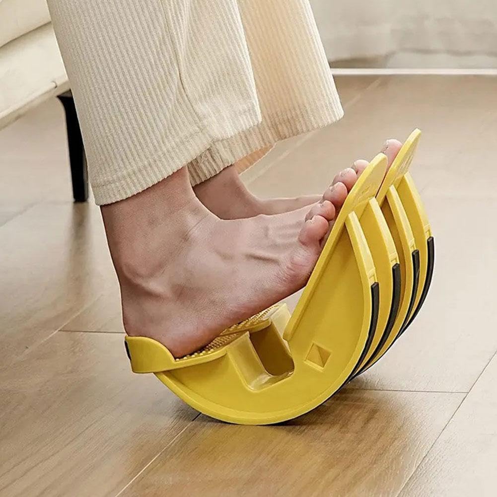 2 Pcs Portable Foot Rocker Calf Stretcher – Blue Plantar Fasciitis Relief Device, Under-Desk Home Office Fitness Stretching Equipment for Ankle Pain Recovery & Flexibility Improvement