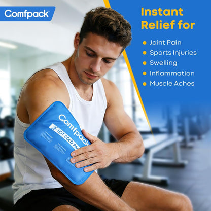 Comfpack Soft Ice Packs for Injuries Reusable, Double Side Hot Cold Therapy