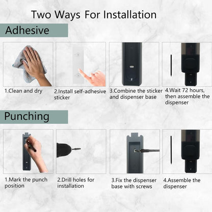 10oz/300ml Single Manual Wall Mounted Soap Dispenser, Black | Bathroom Shampoo and Conditioner Dispenser, Clear Plastic Refillable Liquid Lotion Pump Dispenser and Organizer