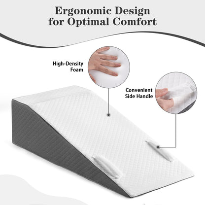 Hapiclody Leg Elevation Pillow for After Surgery – Knee Surgery Recovery Leg Support Pillow with Handle, Designed for Knee Replacement Recovery, Single Leg Elevating Wedge