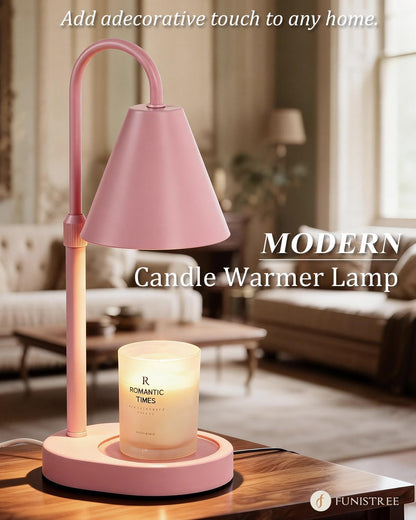 Modern Candle Warmer Lamp with Timer, Dimmable Candle Lamp Warmer, Mothers Day Birthday Gifts for Women Men, Black Candle Warmer, Adjustable Candle Light Warmer, Cozy Living Room Bedroom Home Decor