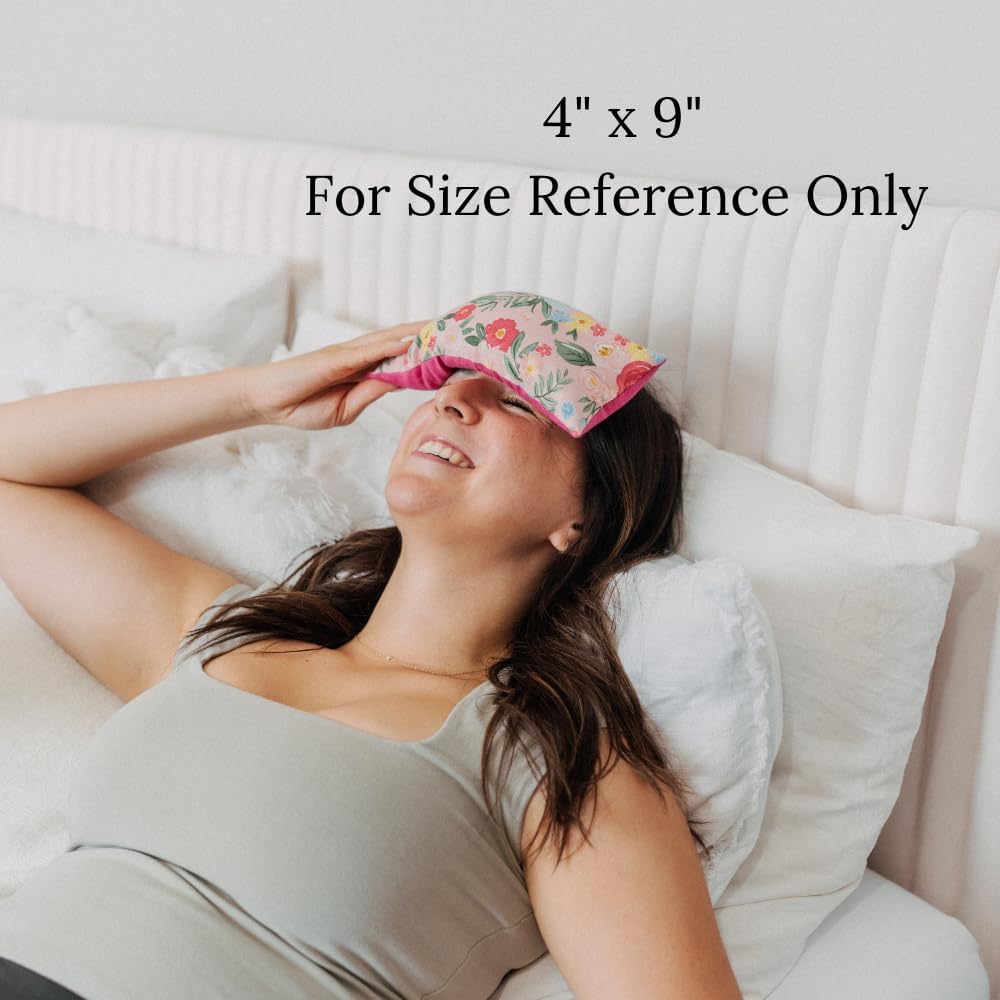 Microwave Heating Pad, Microwavable Hot Pack, Ice Pack, Moist Therapy or Cold Compress, Flax Seed and Dried Herbs, Great for Back, Neck, Head, Cramps