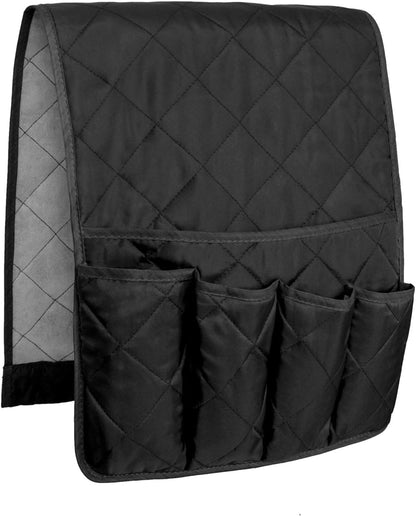 5 Pockets Remote Control Holder, Magazine Rack, Space Saver Organizer, Draped Over Sofa, Couch, Recliner Armrest