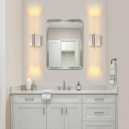 Battery Operated Sconces Set of 2, 28in Rechargeable Wireless Wall Lights