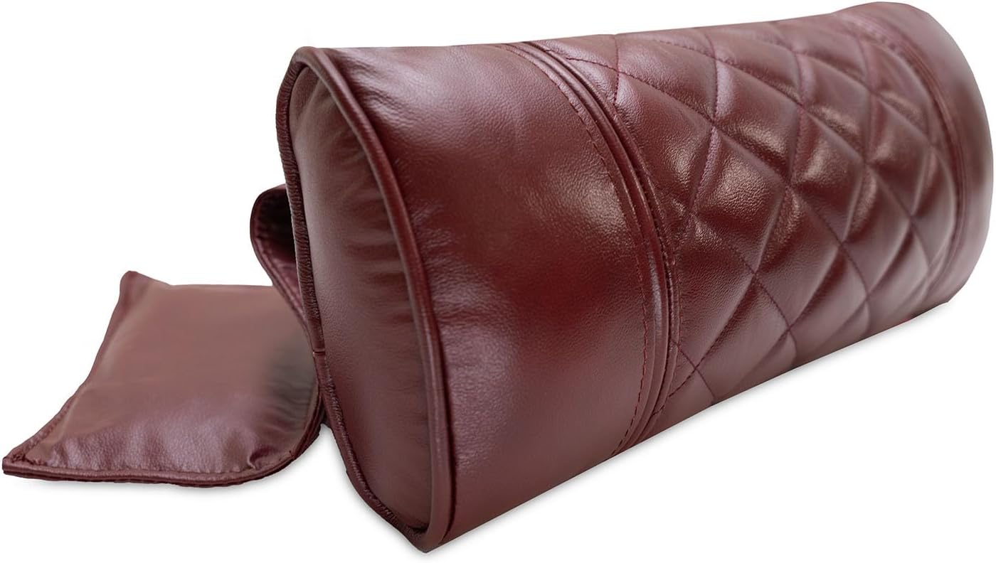 Octane Seating Pillow for Recliner Chairs | Diamond Stitching | Brown Italian Leather