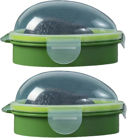 2Pcs Avocado Saver for Fridge, Reusable Avocado Container, Sealable & Visible Silicone Food Storage Containers for Kitchen Saver