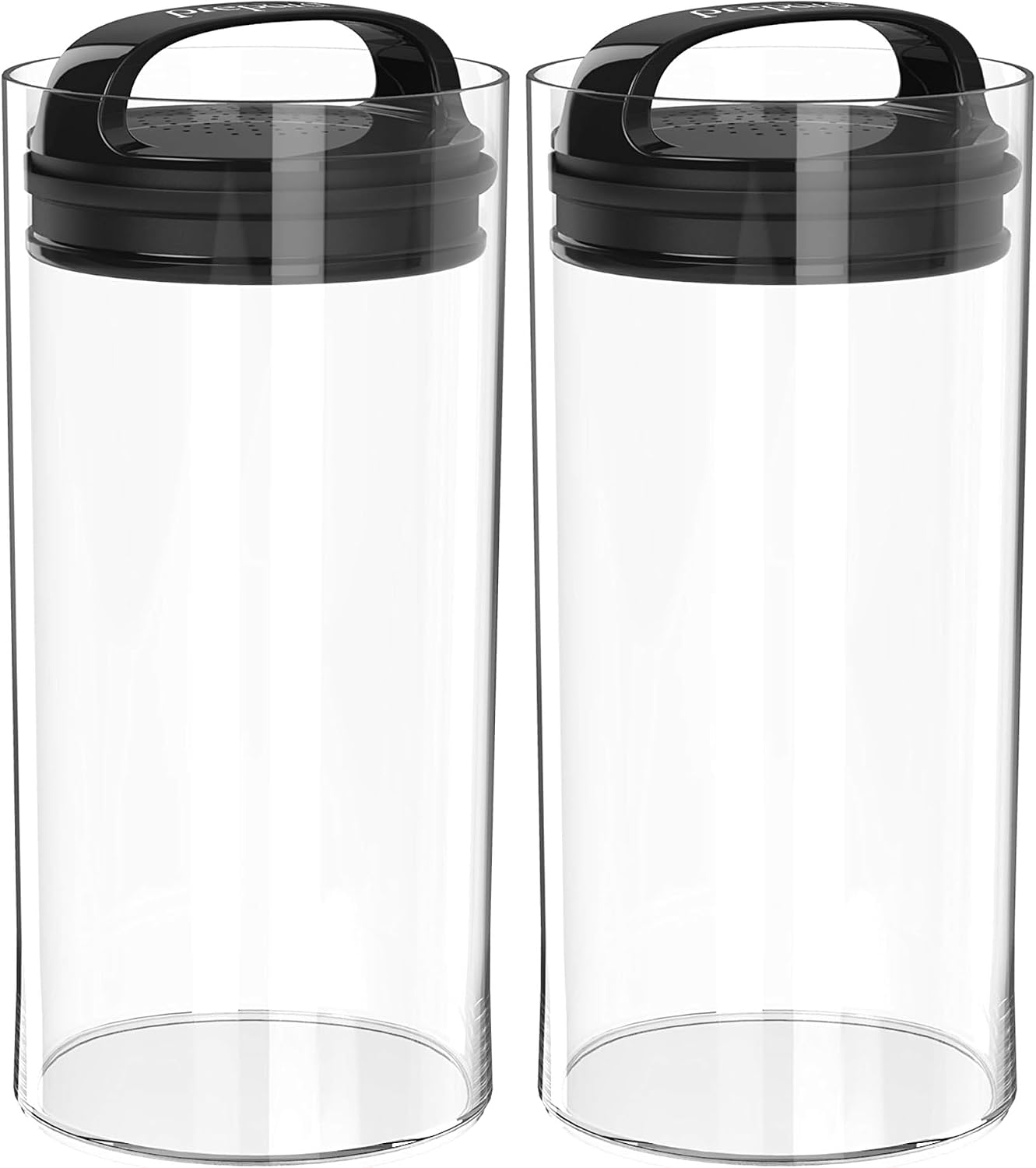 Prepara Evak Fresh Saver Plastic Airless Canister (10"x4.75"x4.75"), Medium/Tall - Shatterproof Container BPA-Free