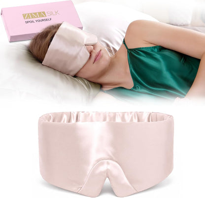 ZIMASILK 22 Momme 100% Mulberry Silk Sleep Mask - Full Silk Filled