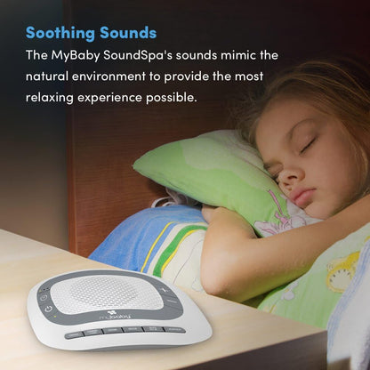 MyBaby SoundSpa White Noise Machine for Babies | 6 Soothing Lullabies for Newborns, Sound Therapy for Travel, Relaxing, Kids, Newborns, Baby Songs, Adjustable Volume, Auto-off Timer, By HoMedics | Sound Therapy for Travel, Relaxing, Kids, Newborns, Baby