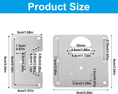 6 PCS Cabinet Hinge Repair Plate Kit | Hinge Fixing Plates with Screws, Stainless Steel, For Loose Hinges, Cupboards & Furniture