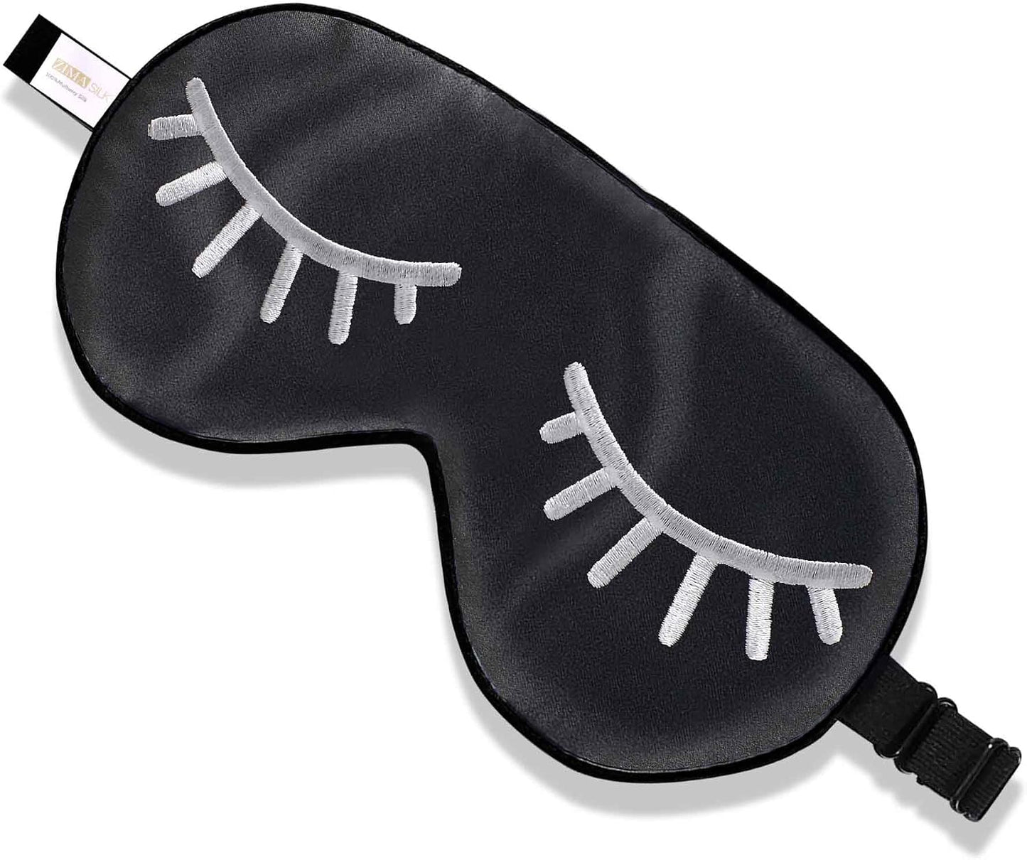 ZIMASILK Adjustable 100% Mulberry Silk Sleep Mask | Super-Smooth Soft Natural Silk Eye Mask for Sleep, Travel, Multiple Color Options ( Navy Blue )
