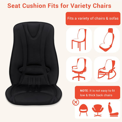 Heated Seat Covers with Fast Heat, Heating Pad for Chairs | Universal Seat Warmer for Home Office and More Use, Comfortable Full Back & Seat Cover with 3 Heating Levels, Winter Gift