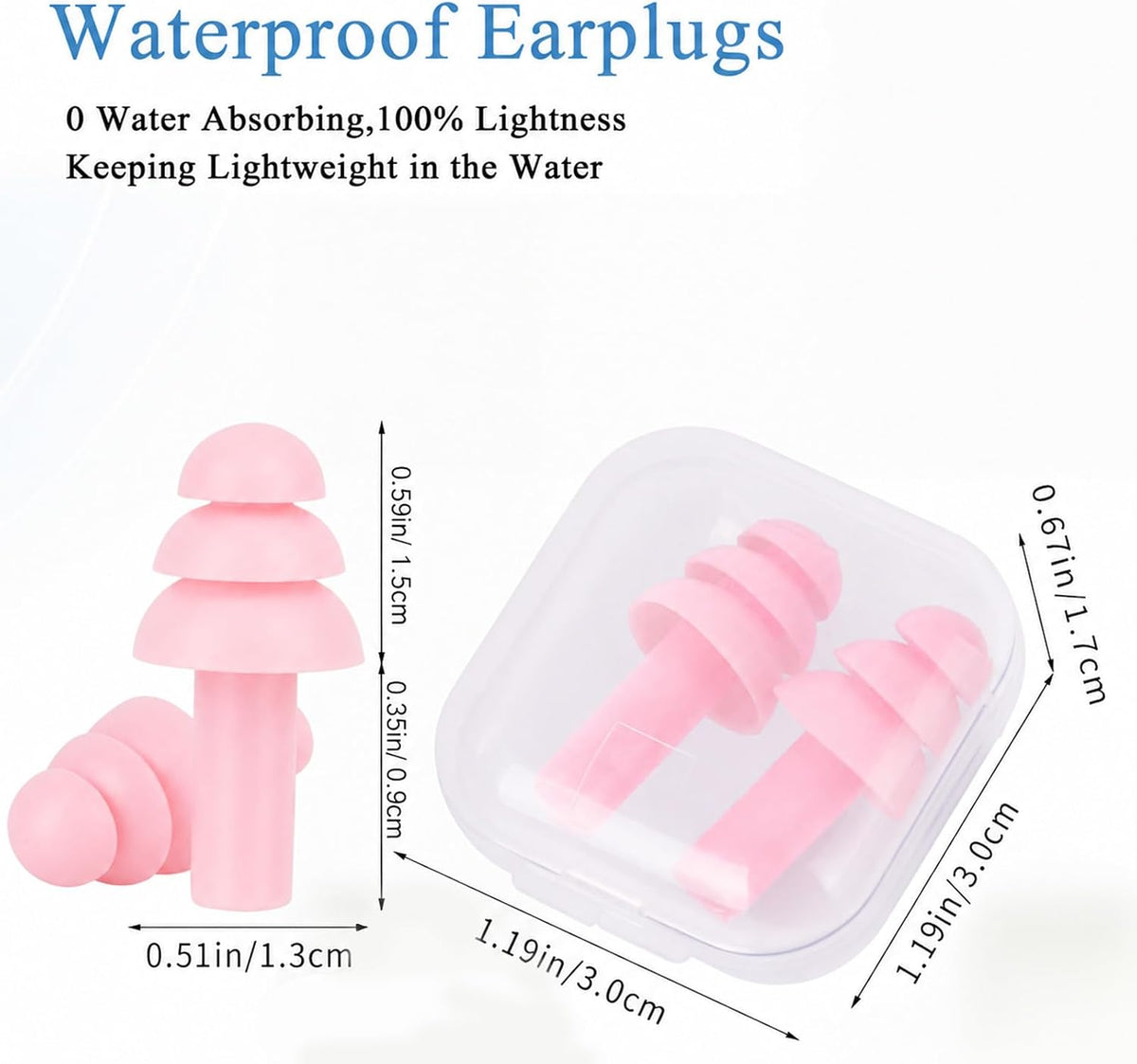 24 Pairs Black Ear Plugs Bulk NRR 29dB Reusable Silicone Ear Plugs with Plastic Cases Soft Foam Plug for Sleeping Noise Cancelling Concerts Shooting Swimming Noise Reduction
