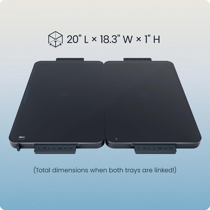 Chefman Everything Warmer Electric Warming Tray, 20” x 16” Modular Expanding Design, Graphene Full-Surface Heating, Food Warming Mat for Parties, Gatherings & Daily Use, Two Tempered Glass Panels
