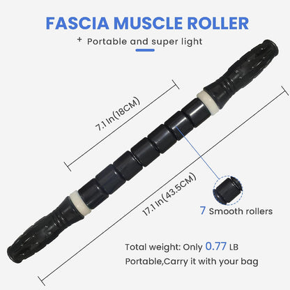 Muscle Roller Stick Ctwctr Massage Roller for Lymphatic Drainage, Cellulite Massager, Leg Massager for Circulation and Pain Relief, Deep Tissue & Trigger Point Massage