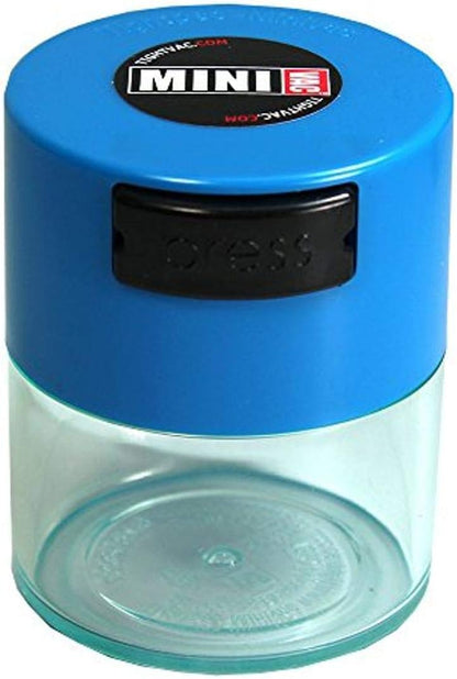 Minivac - 10g to 30 grams Airtight Multi-Use Vacuum Seal Portable Storage Container for Dry Goods, Food, and Herbs - Green Clear