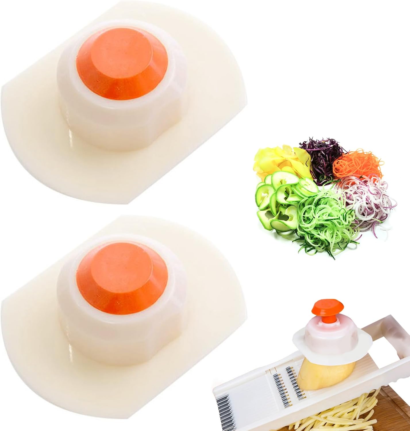2Pcs Finger Guards for Cutting, Anti-Cut Onion Slicer Holder with Non-Slip Grip for Vegetable Grater, Kitchen Adjustable Safe Chopping Artifact