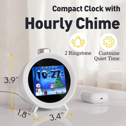 MOMILLA Alarm Clocks for Bedrooms, 2.8" Color Display, 4 Alarms Easy to Set