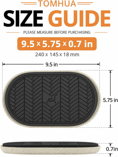 Furniture Sliders for Hardwood Floors Felt Heavy-Duty Furniture Movers | 8 Pack 9-1/2" Oval Reusable Furniture Slider with Extra Thick Design Beige Felt Sliders for Hard Surfaces Effortless Moving