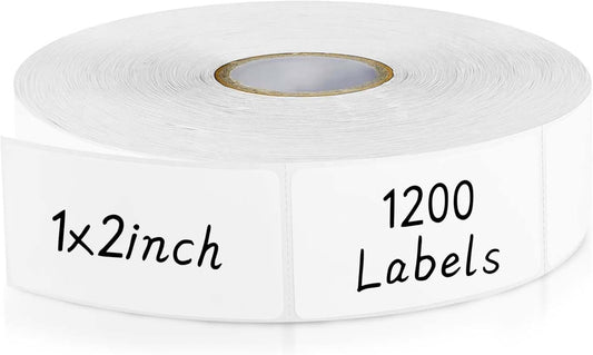 CATIFLIN 600 Blank Removable Freezer Label Stickers, 1”x3” Waterproof Adhesive Paper Tags with Perforation, Easy to Write & Peel for Food Jars, Bottles, Containers, Refrigerator, Storage