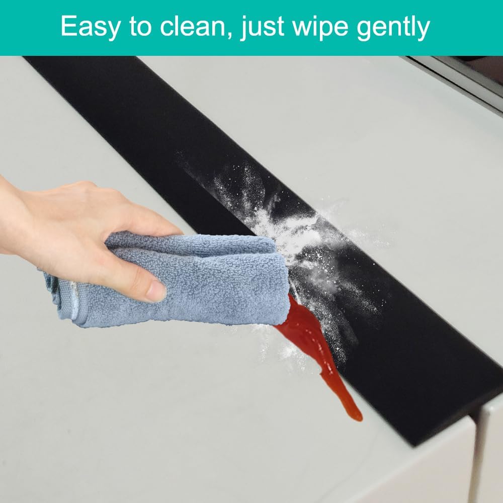 Stove Counter Gap Cover - 25 Inch Silicone Stove Gap Filler 2 Pack White | Kitchen silicone oven gap filler, countertop strips gap guard, easy to clean; white counter gap cover,crack guard for counter