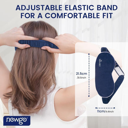 NEWGO Heated Eye Mask, Warm Compress for Dry Eye Relief, Blue