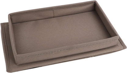 Sofa Armrest Organizer with Cup Holder No-Slip Couch Sofa Armrest Organiser Couch Remote Caddy Control Holder with 1 Large Pockets and 3 Small Pockets for TV Remotes Cellphone Magazines Drinks (Black)