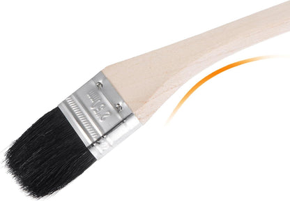 uxcell Bent Radiator Paint Brush 17" Length 2" Width Bristle with Long Wood Handle for Wall Treatment Black 4Pcs