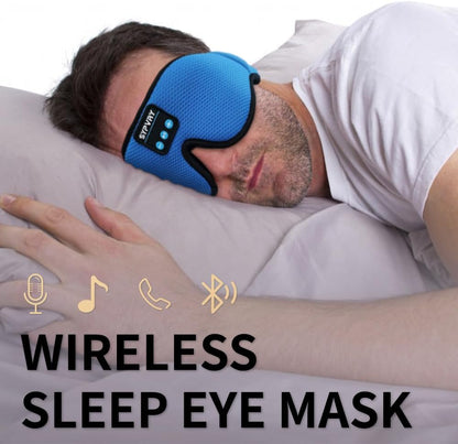 Bluetooth Sleep Mask Wireless Headphones 3D Bluetooth Eye Mask for Side Sleepers SYPVRY Blackout Eye Mask with Headphones Speaker for Airplane,Travel, Black