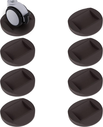 Bed Stoppers Furniture Stopper, Wheel Stoppers Furniture Caster Cups - Premium Solid Silicone Caster Cups Fits to All Floors & Wheels of Sofas, Chairs, Beds, Prevents Scratches (8)