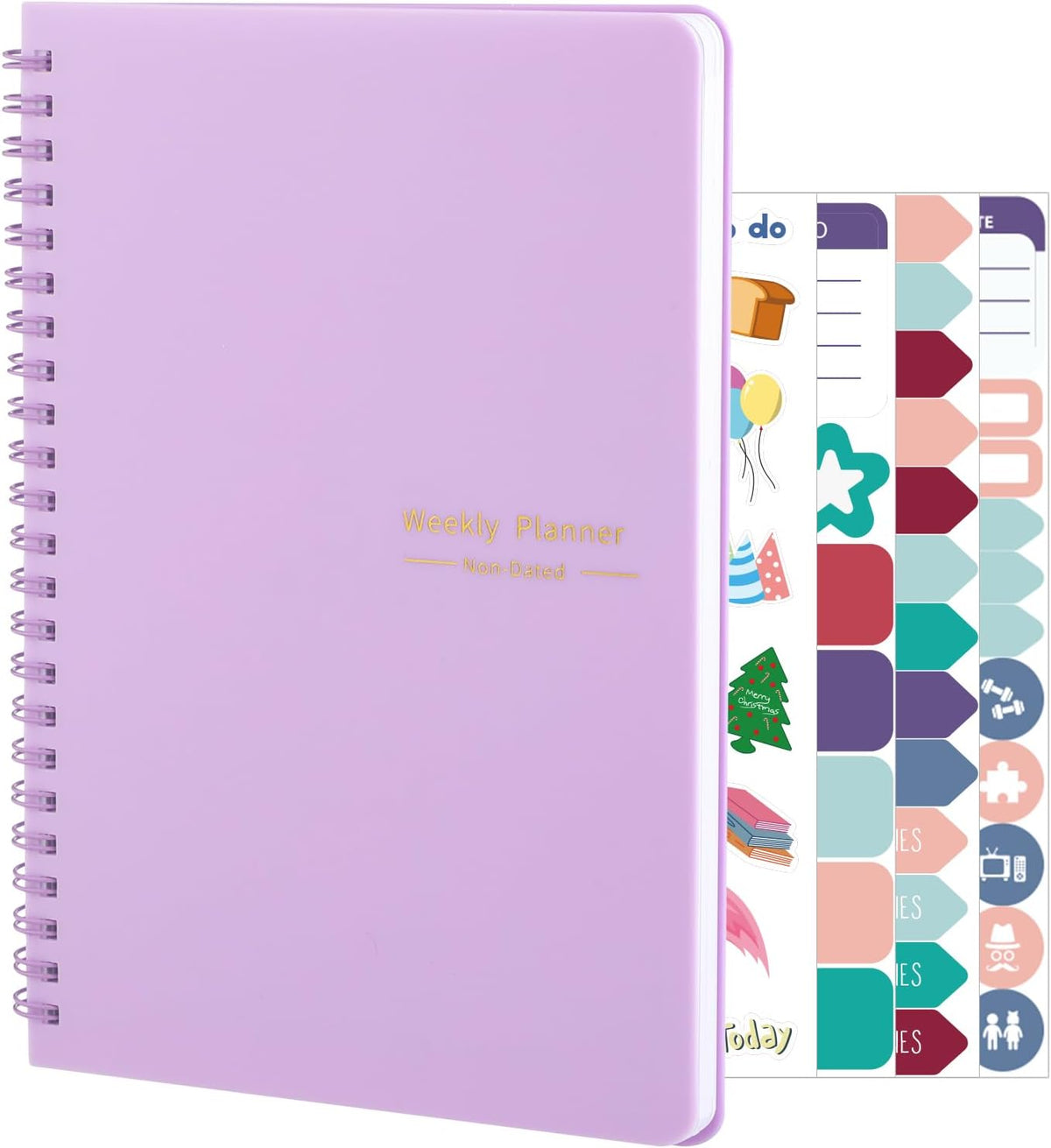 Thboxes A5 Weekly Planner Notebook, 52 Week Undated Journal for Women, Pink
