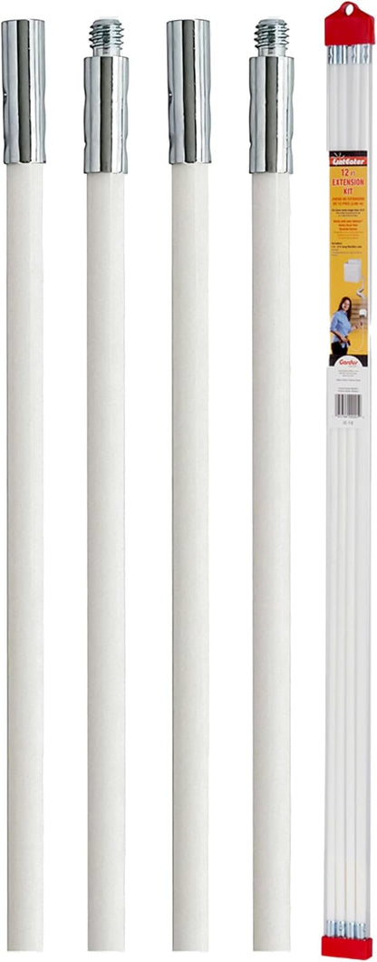 Dryer Vent Duct Cleaning Kit - Gardus RLE202 LintEater Rotary Dryer Vent Cleaner Kit, Removes Lint, Dryer Vent Cleaning System Extends Up to 12’ with 4 Flexible 3' Rods, Air Duct Cleaning Tools