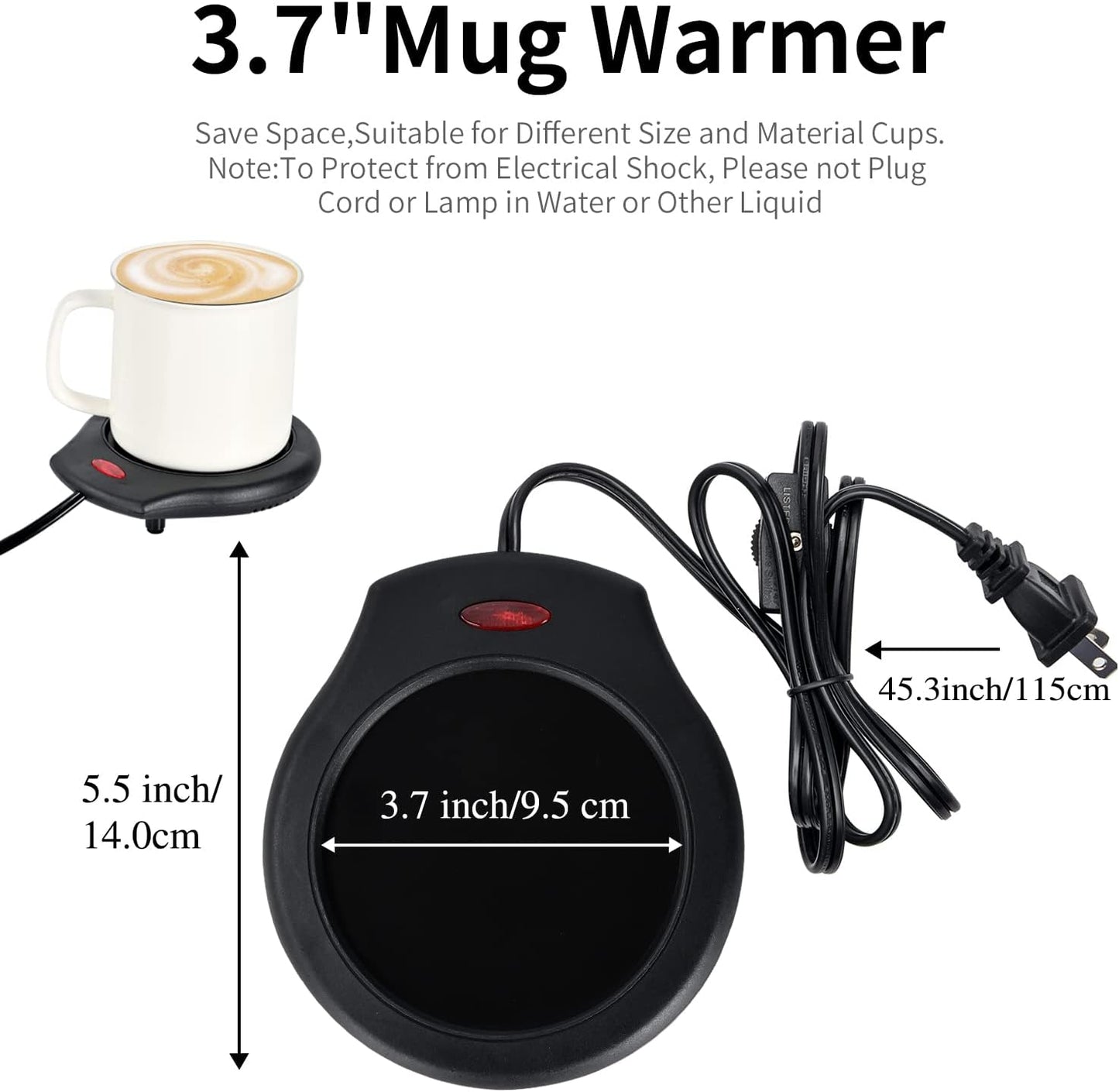 ASAWASA Candle Warmer for Large Jar, Coffee Mug Warmers | Safely Releases Scents Without a Flame, Melt Candle Quickly, Enjoy Your Warm Coffee Tea. Gifts for Festival Birthday Women
