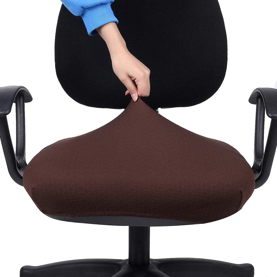 Smiry Office Computer Chair Armrest Covers, 2PCs Anti-dust Arm Rest Pad | Removable Washable Desk Chair Arm Pad Covers, Grey