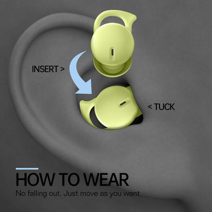 Invisible Sleep Headphones, Mini Sleep Earbuds for Side Sleepers (Beige)