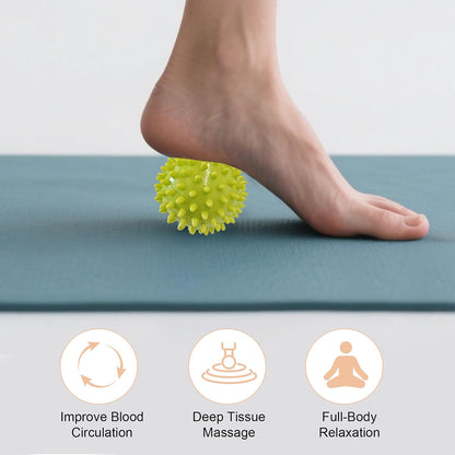 2PCS Firm Massage Lacrosse Balls for Myofascial Release, Muscle Knots, Trigger Point Therapy, Yoga Deep Tissue Massage, Foot Plantar Fasciitis, Muscle Soreness Massager Ball