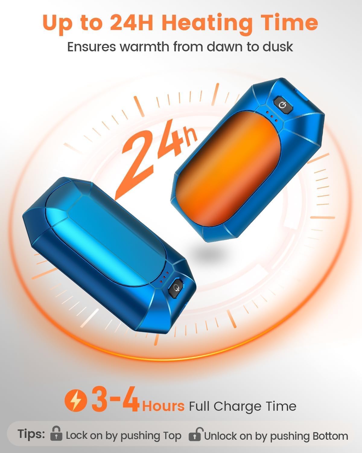 Hand Warmers Rechargeable 2 Pack, Reusable Electric Handwarmers Portable | AI Smart Safe Heat Long Lasting Pocket Heater, Warm Gifts for Men Women Outdoor Indoor Hiking Studying Hunting Golf Camping