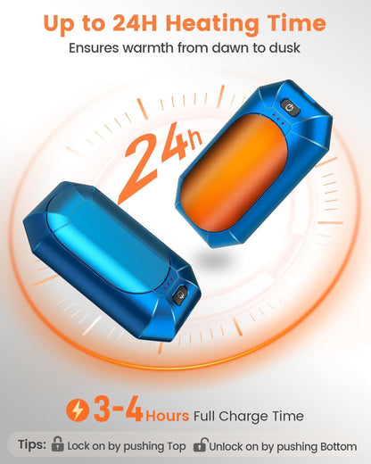 Hand Warmers Rechargeable 2 Pack, Reusable Electric Handwarmers Portable | AI Smart Safe Heat Long Lasting Pocket Heater, Warm Gifts for Men Women Outdoor Indoor Hiking Studying Hunting Golf Camping