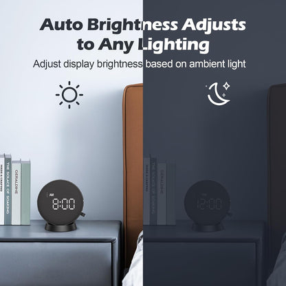 REACHER Loud Vibrating Alarm Clock with Bed Shaker for Heavy Sleepers