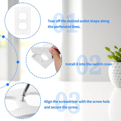30 Pcs Outlet Insulation Pads, Wall Insulation Draft Sealers Electrical Outlet Cover Foam Outlet Gaskets for Wall Light Switch Socket Plug Plate Covers