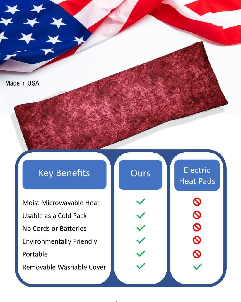 Microwavable Corn Filled Heating Pad and Cold Pack/Washable 100% Cotton Cover (Cross Hatch - Mint, 7.5in W x 11in L)